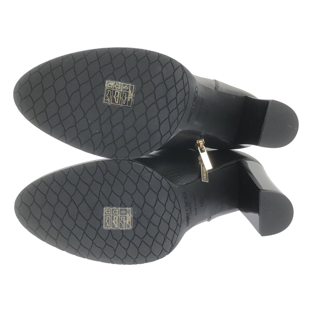 JIMMY CHOO / ジミーチュウ レザー サイドジップ ショートブーツ