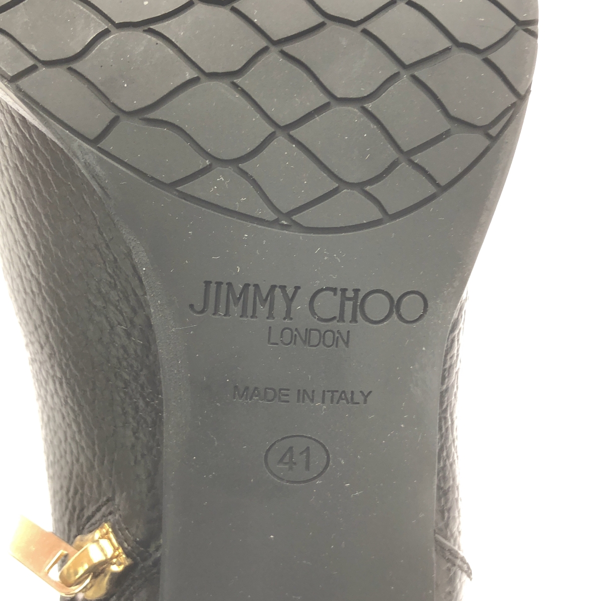 JIMMY CHOO / ジミーチュウ レザー サイドジップ ショートブーツ