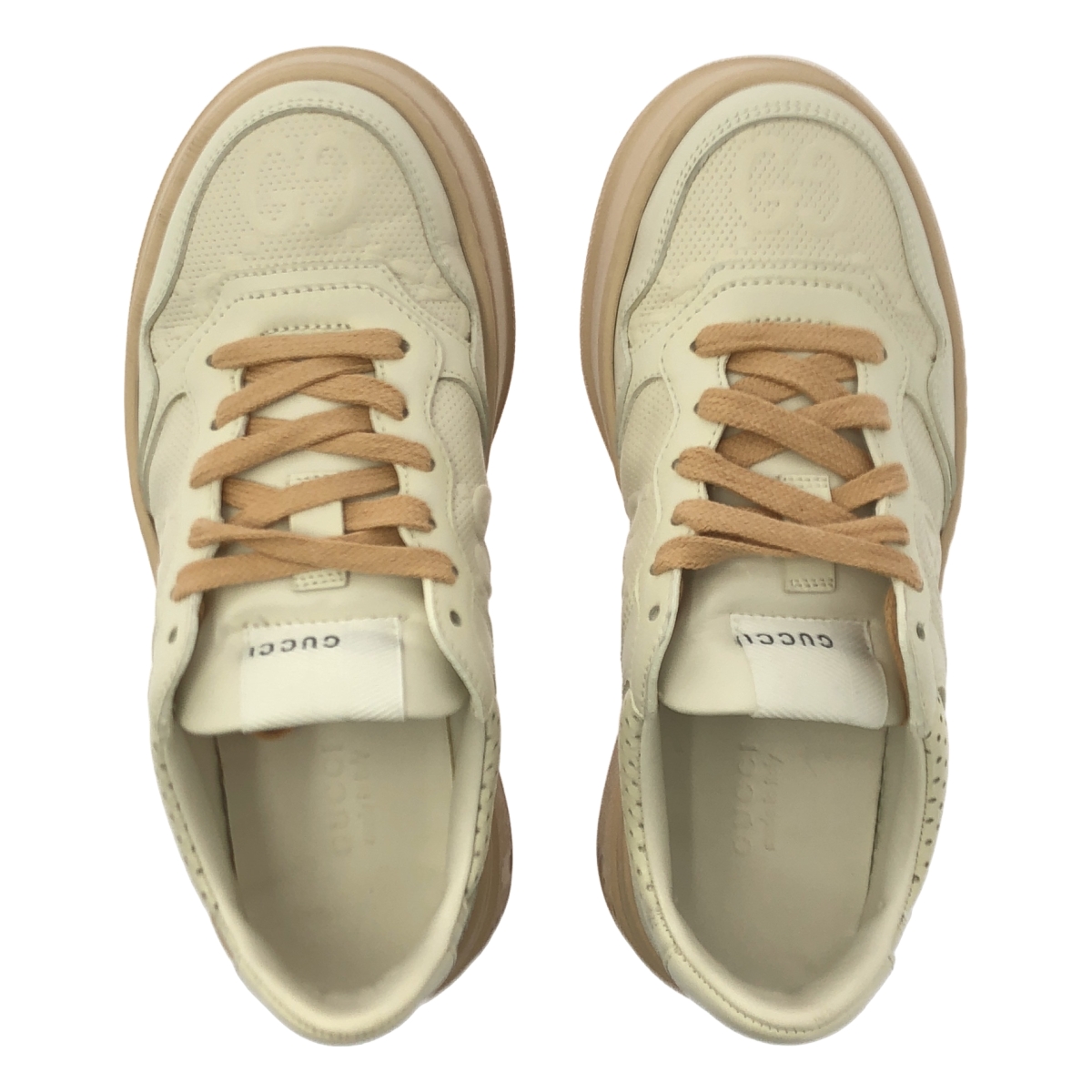 GUCCI / グッチ GGエンボス レザー ローカット スニーカー