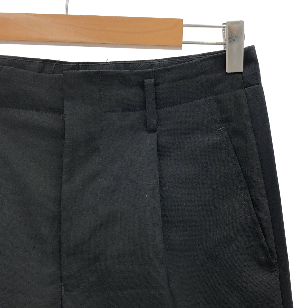 JUNYA WATANABE COMME des GARCONS / ジュンヤワタナベ モヘヤ混 ウール サイドライン ロールアップパンツ