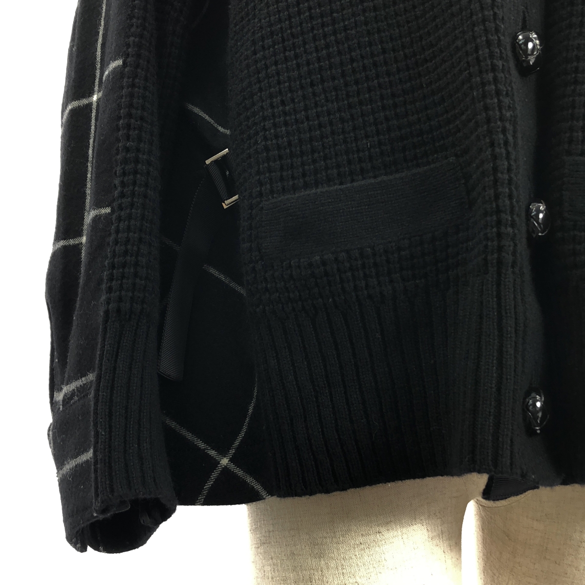 sacai / サカイ ドッキング ダブルアジャスター ニット カーディガン ジャケット