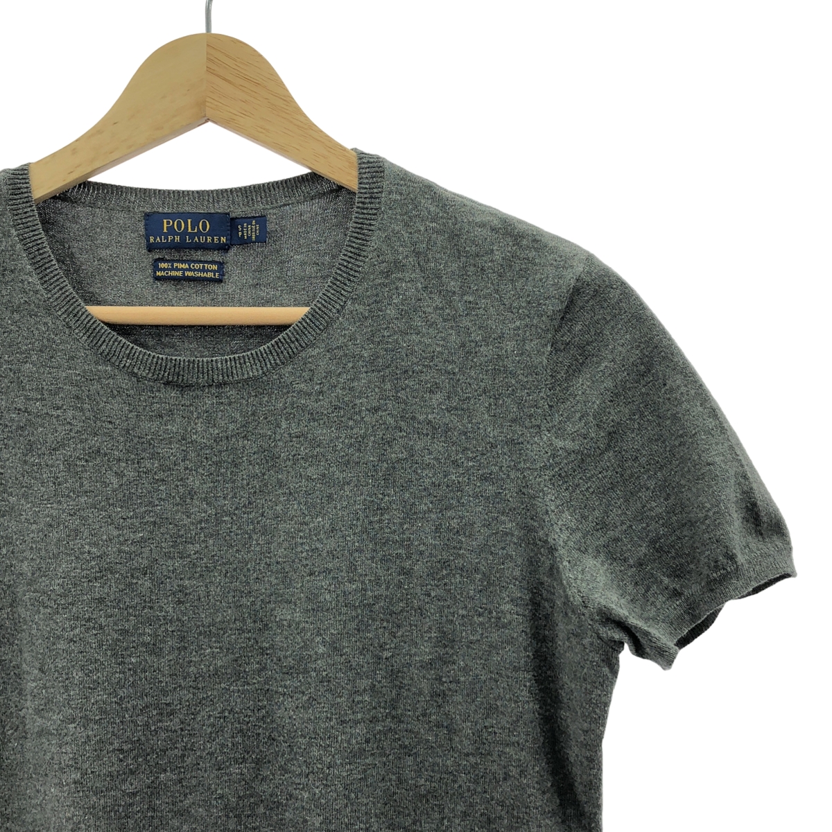 POLO RALPH LAUREN / ポロラルフローレン コットン ロゴ刺しゅう 半袖 ニット