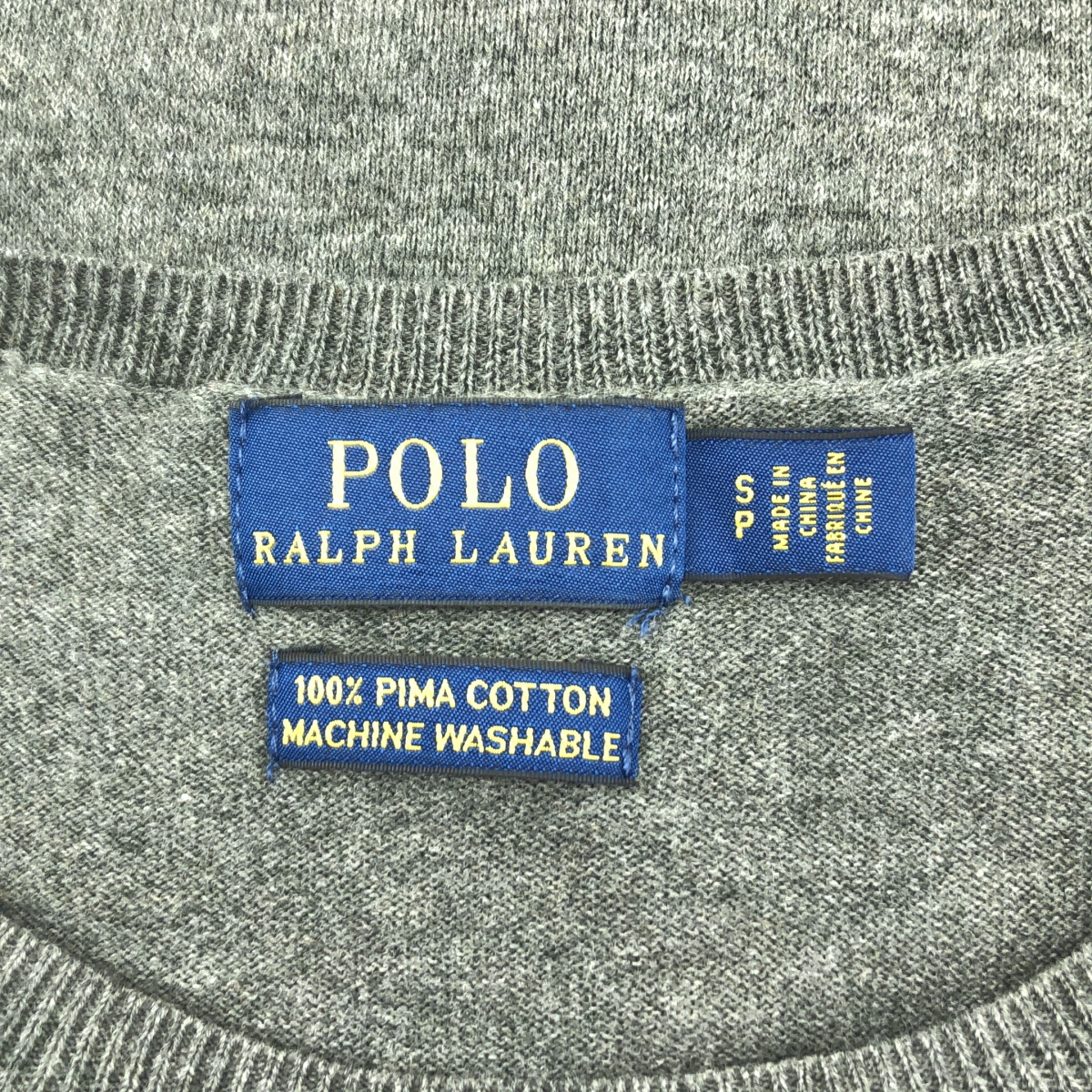 POLO RALPH LAUREN / ポロラルフローレン コットン ロゴ刺しゅう 半袖 ニット