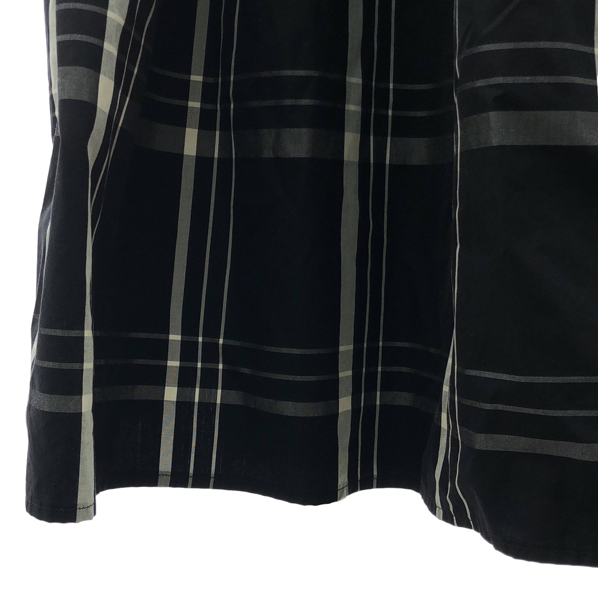 Drawer / ドゥロワー BESTE社 チェック生地 ポケット付き ギャザー ボリューム ドレス ワンピース