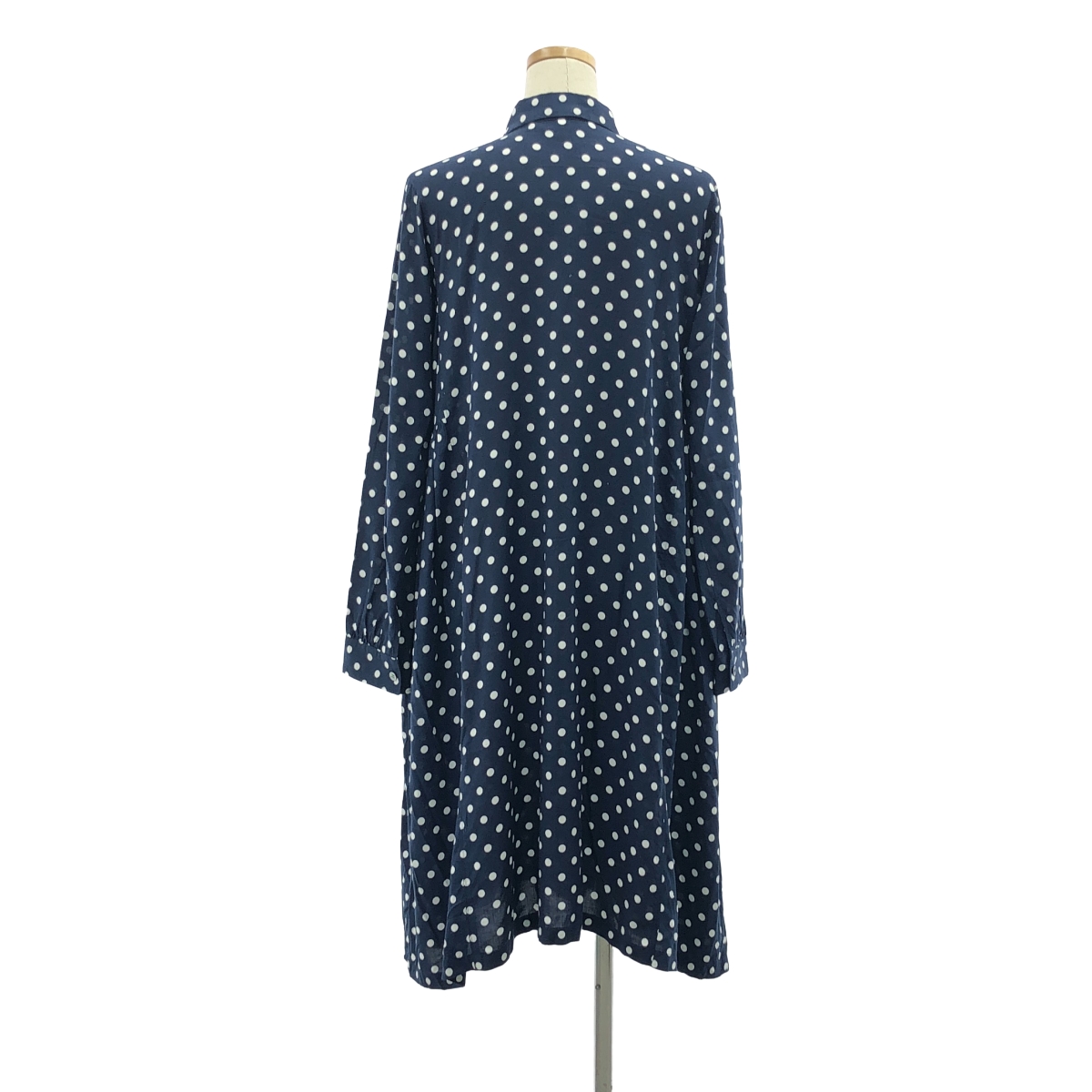 COMME des GARCONS COMME des GARCONS / コムコム レーヨン 総柄 ドット ポケット付き シャツ ワンピース