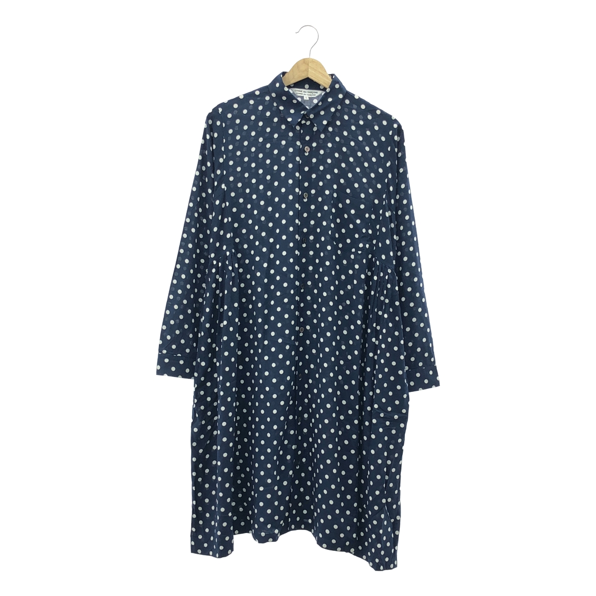 COMME des GARCONS COMME des GARCONS / コムコム レーヨン 総柄 ドット ポケット付き シャツ ワンピース