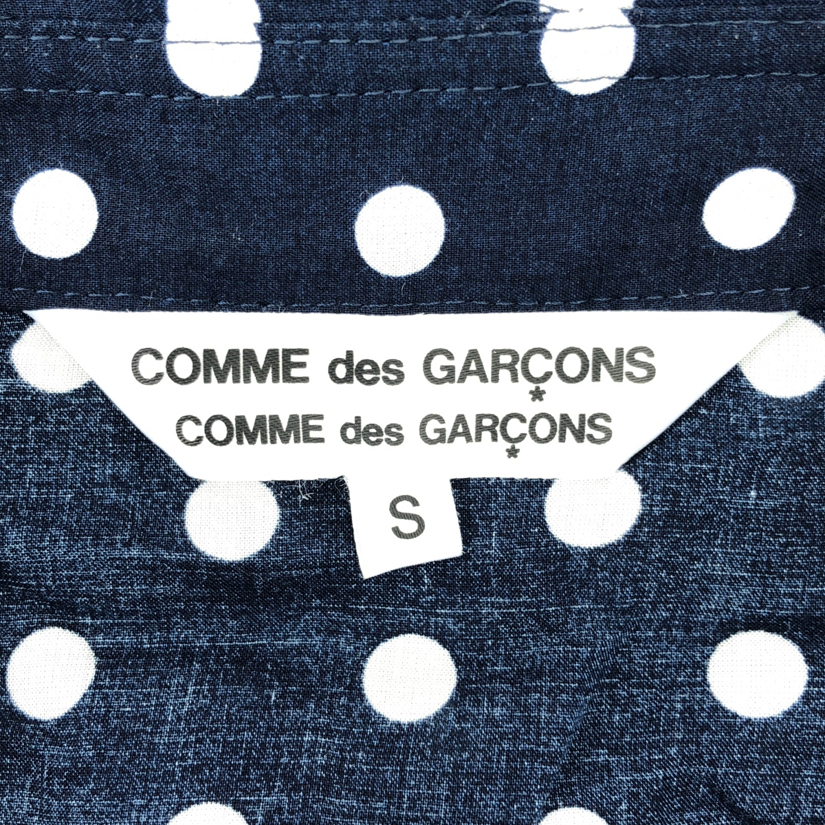 COMME des GARCONS COMME des GARCONS / コムコム レーヨン 総柄 ドット ポケット付き シャツ ワンピース