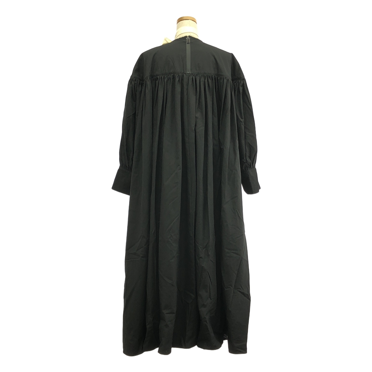 その他 コットン リボン付 フレア ロング ワンピース