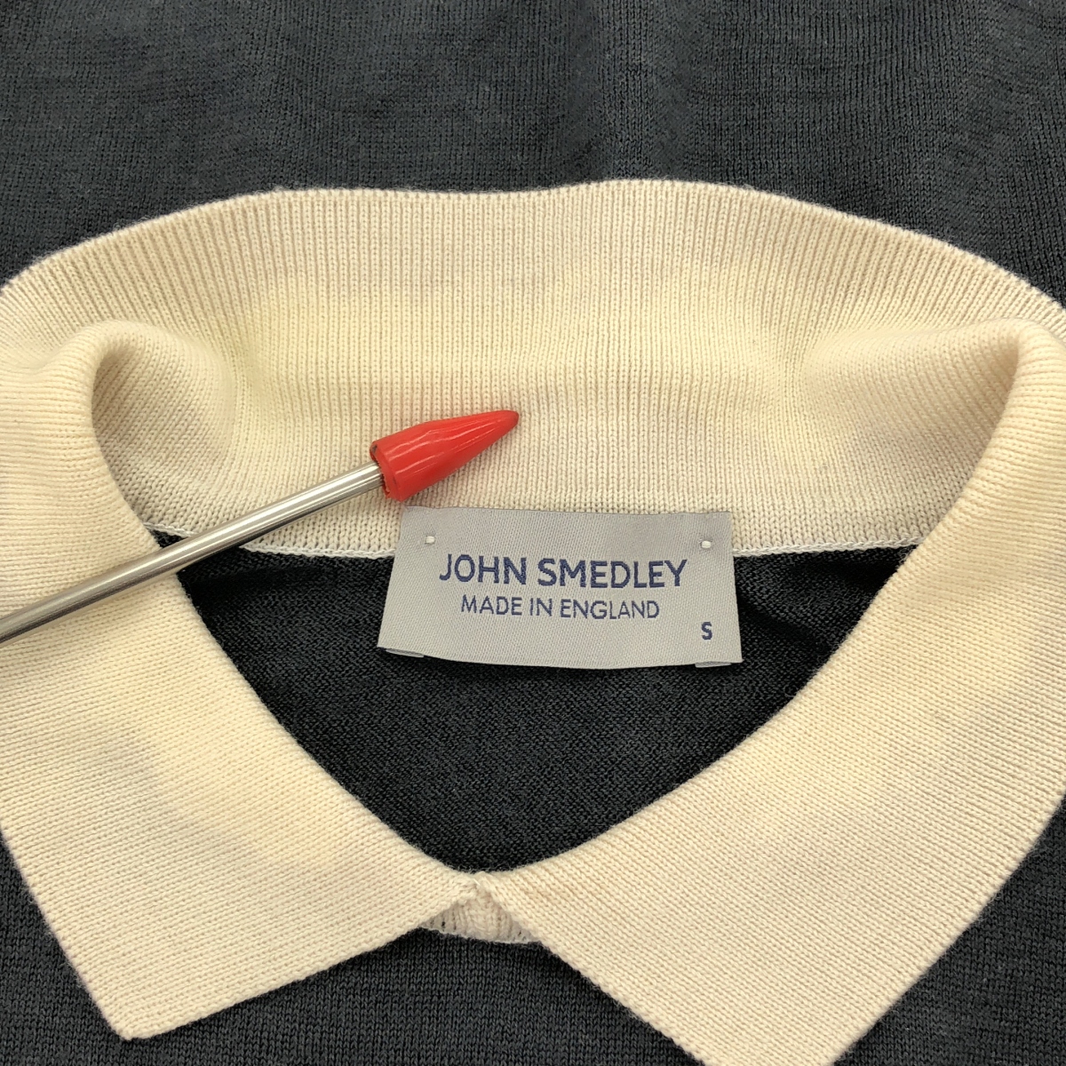 JOHN SMEDLEY / ジョンスメドレー × martinique  マルティニーク / ウール ニット ポロシャツ