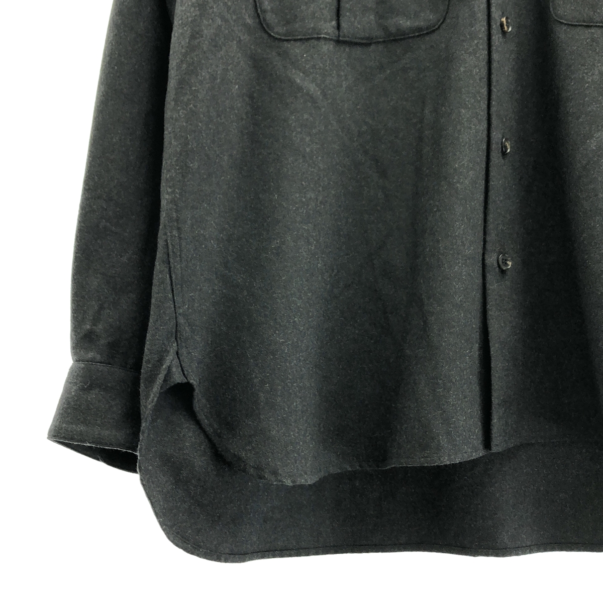 The CLASIK / ザ・クラシック DORMEUL / ドーメル Air Force Shirt ウールフランネルバンドカラー CPO シャツ