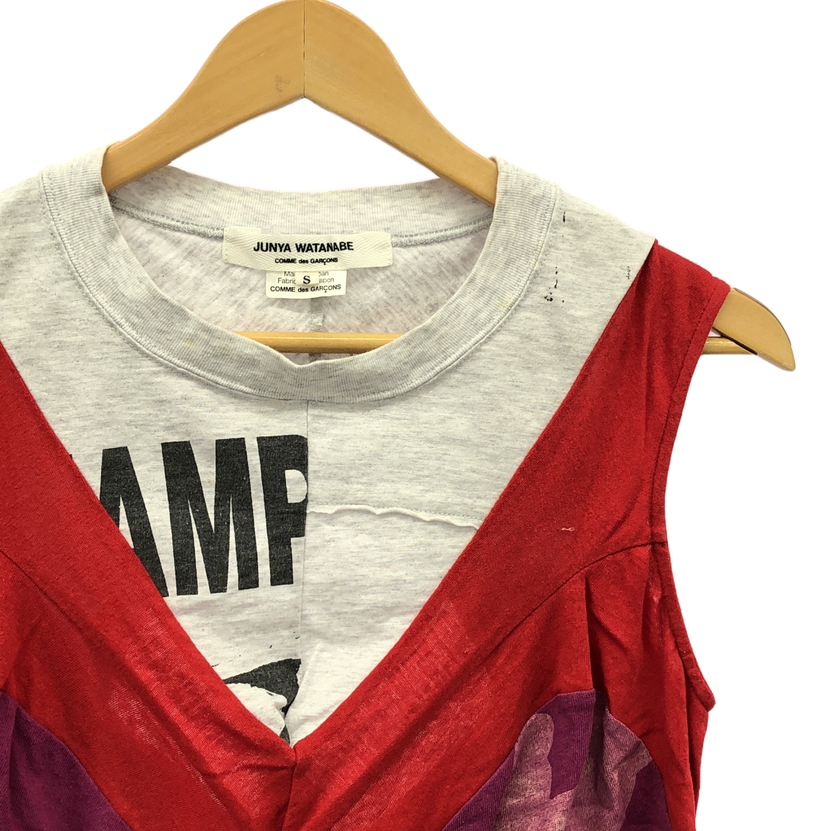 JUNYA WATANABE COMME des GARCONS / ジュンヤワタナベ パッチワーク ノースリーブトップス