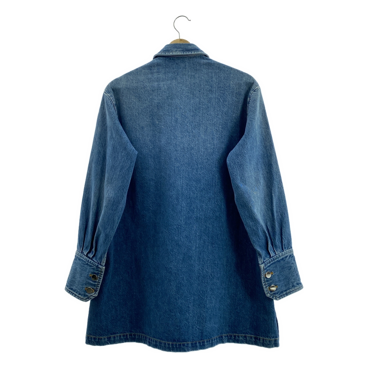 Plan C / プランシー スプリットヘム メタルボタン オーバーサイズ プルオーバー デニムシャツ