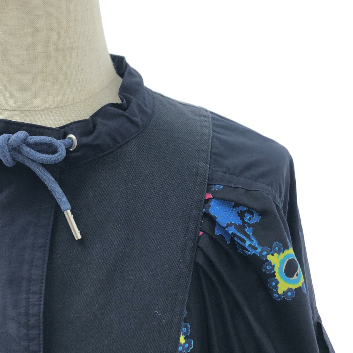 sacai / サカイ Tribal Lace ドッキング プリント長袖ブラウス