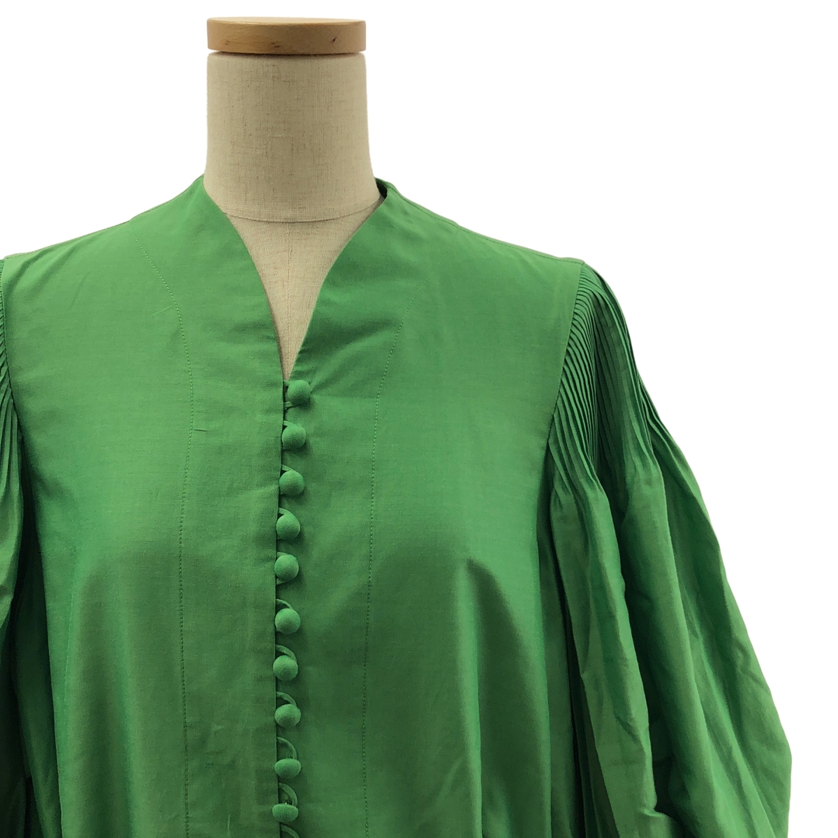 Mame Kurogouchi / マメクロゴウチ Silk Cotton Puff-Sleeve Dress シルク パフスリーブ ドレス ワンピース