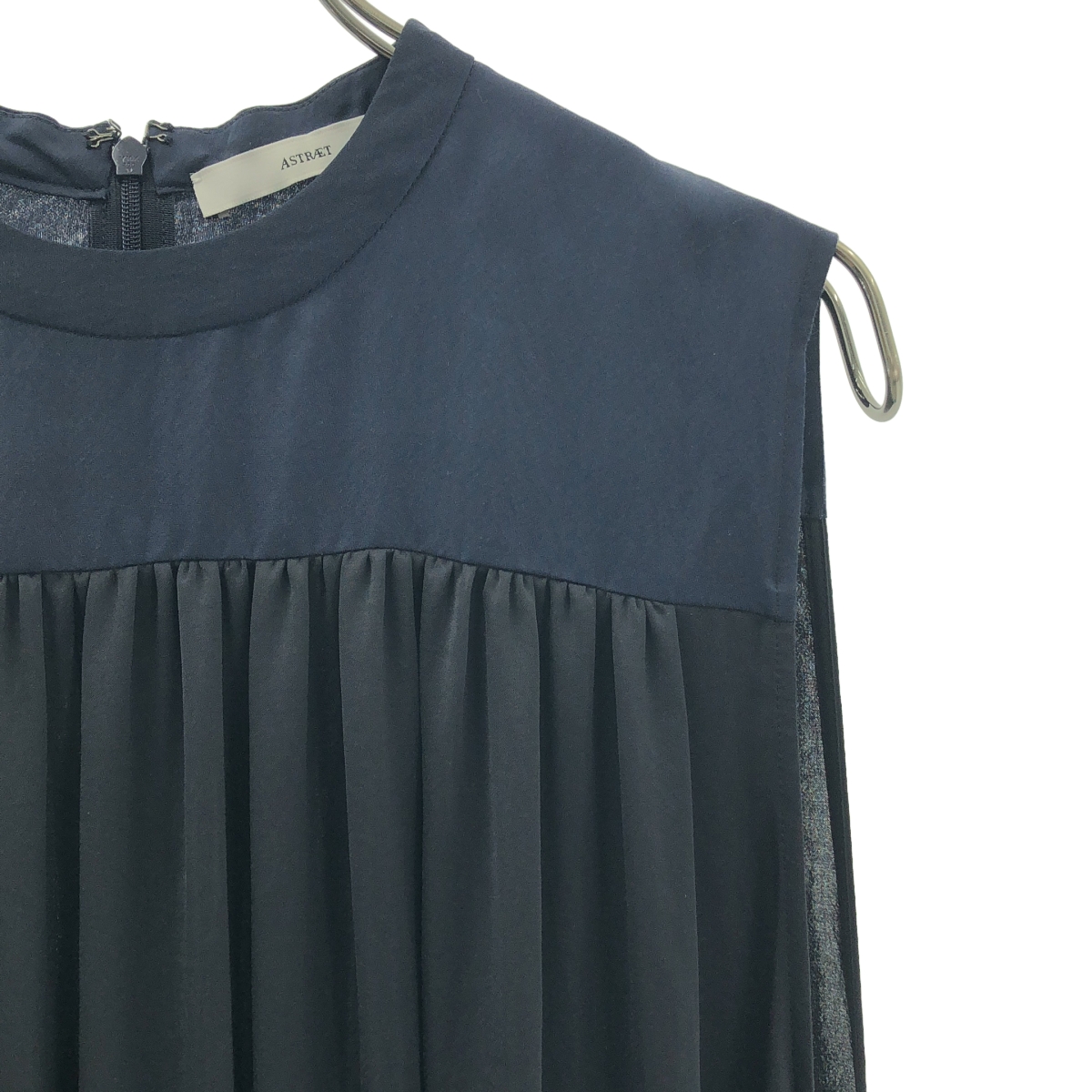 ASTRAET / アストラット ギャザー ボリューム バックジップ ドレス ワンピース
