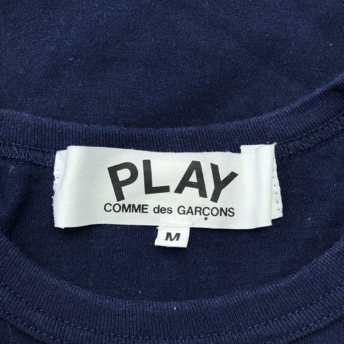 PLAY COMME des GARCONS / プレイコムデギャルソン コットン ダブルハート ワッペン クルーネックカットソー