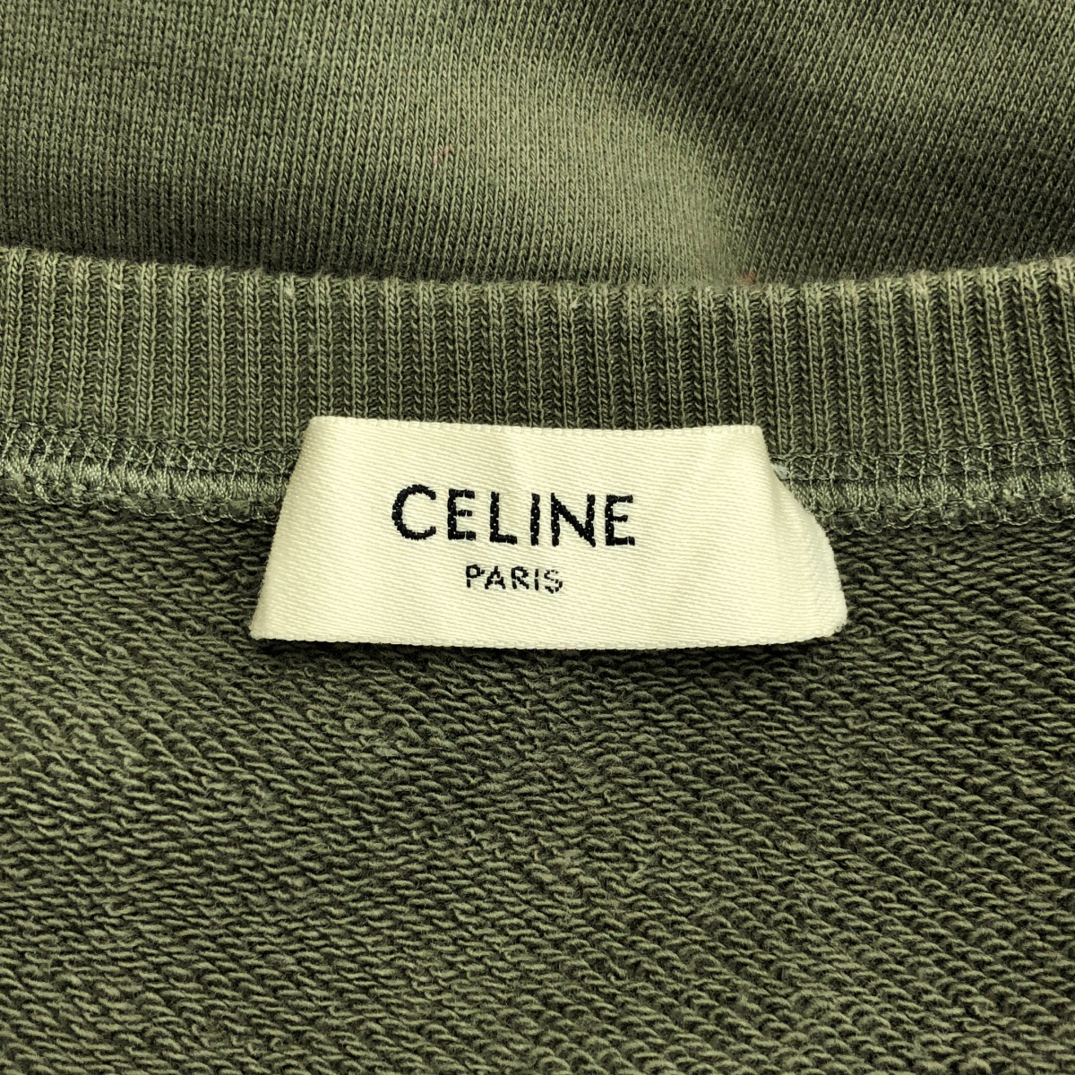 CELINE / セリーヌ ロゴ クロップド スウェット トレーナー / 裏パイル