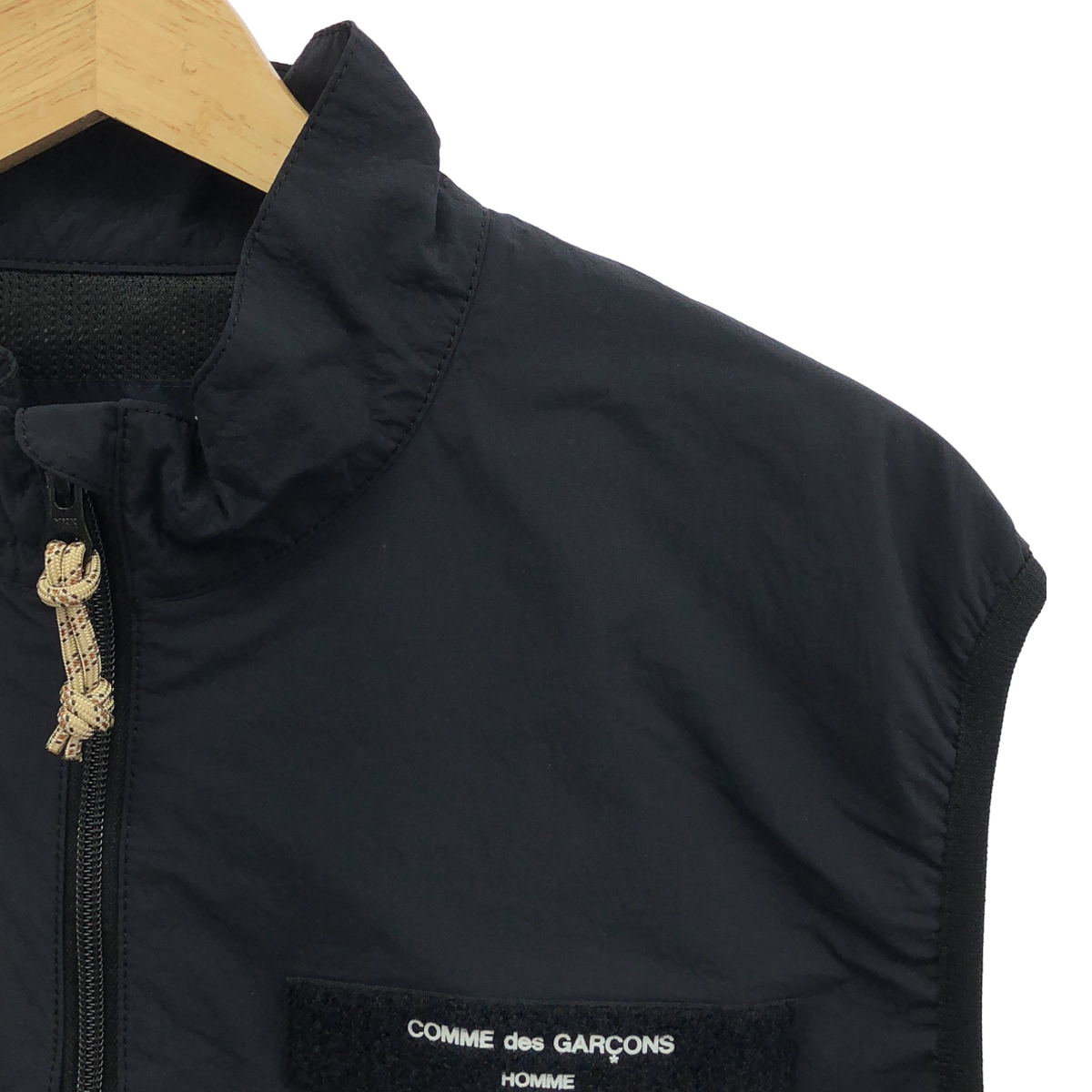 COMME des GARCONS HOMME / コムデギャルソンオム フルジップ ドローストリング オーバー ベスト / メッシュ総裏地