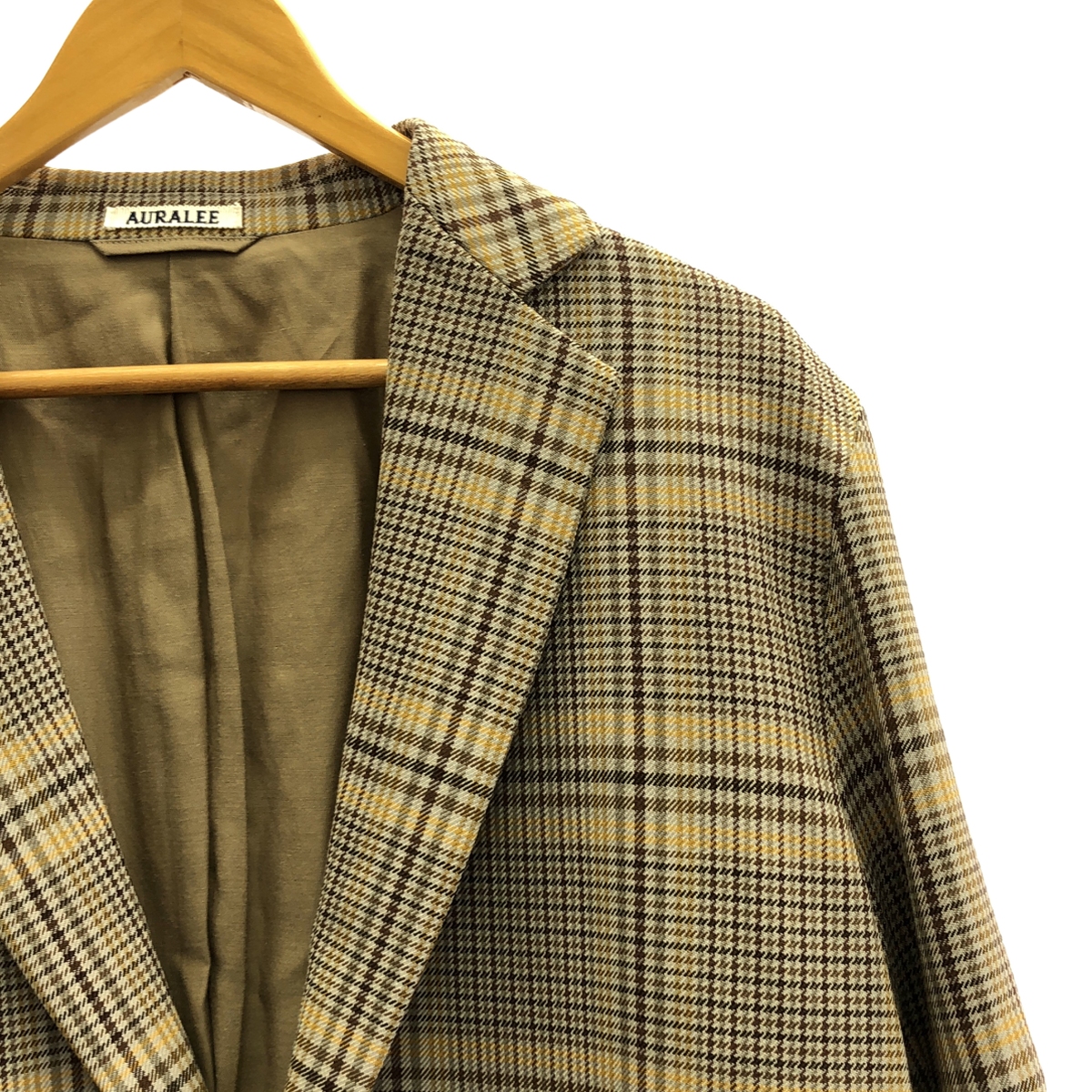 AURALEE / オーラリー WOOL SERGE CHECK JACKET チェック テーラードジャケット