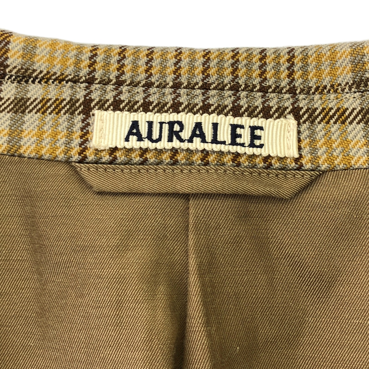 AURALEE / オーラリー WOOL SERGE CHECK JACKET チェック テーラードジャケット