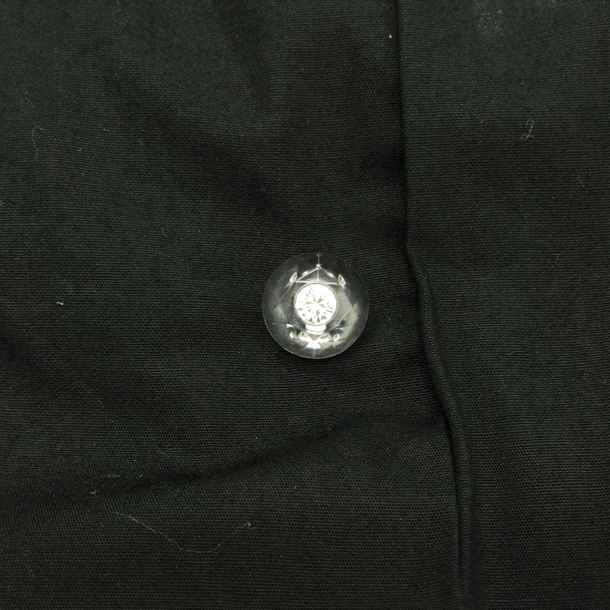 tricot COMME des GARCONS / トリココムデギャルソン コットン レース装飾 マルチボタン 丸襟 シャツ ブラウス