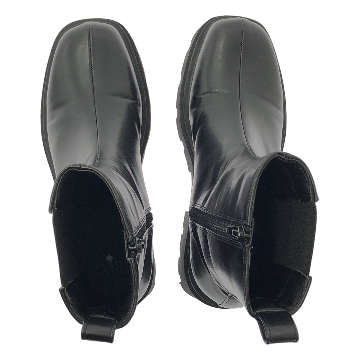 その他 サイドジップ プラットフォーム ショートブーツ