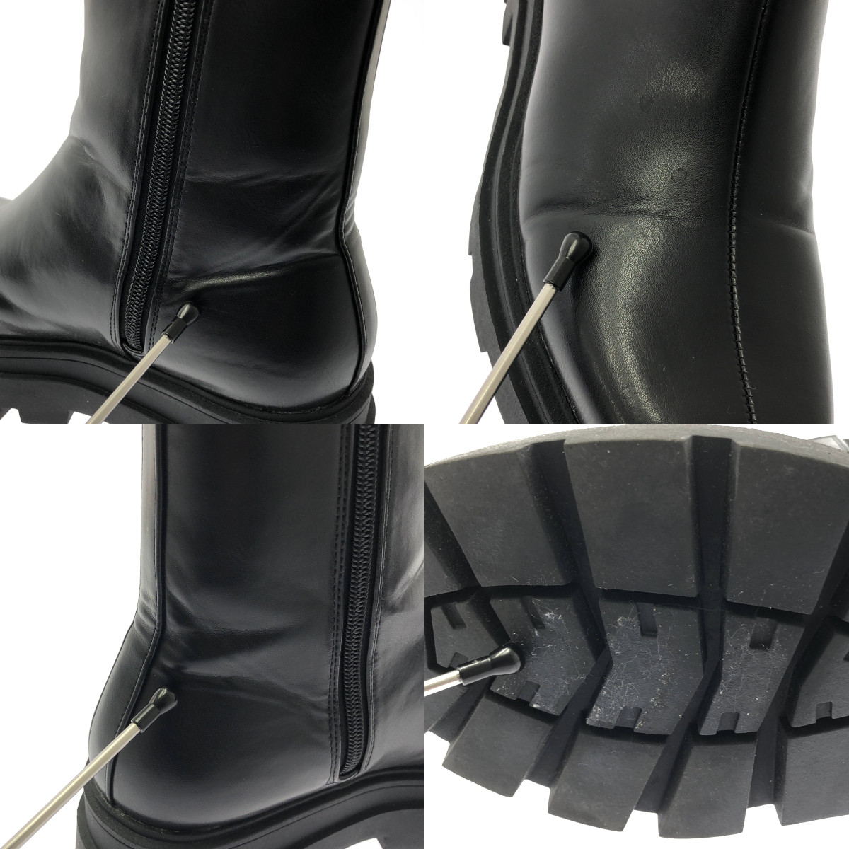 その他 サイドジップ プラットフォーム ショートブーツ