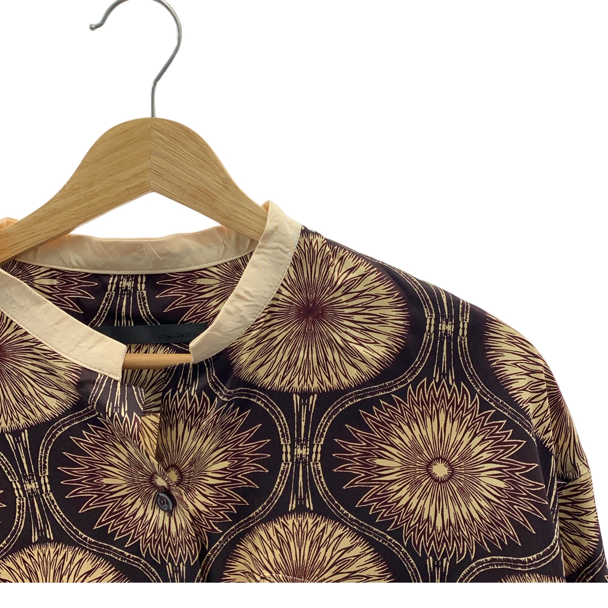 muller of yoshiokubo / ミュラーオブヨシオクボ GOURD TWILL TOP / 総柄  スタンドカラー シャツ ブラウス