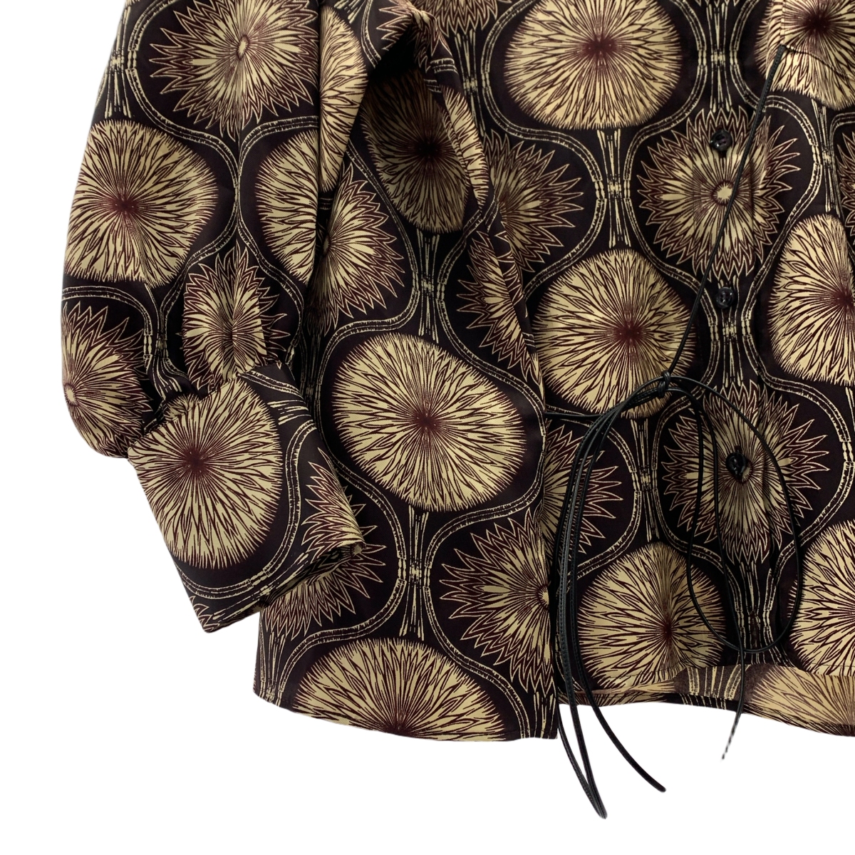 muller of yoshiokubo / ミュラーオブヨシオクボ GOURD TWILL TOP / 総柄  スタンドカラー シャツ ブラウス