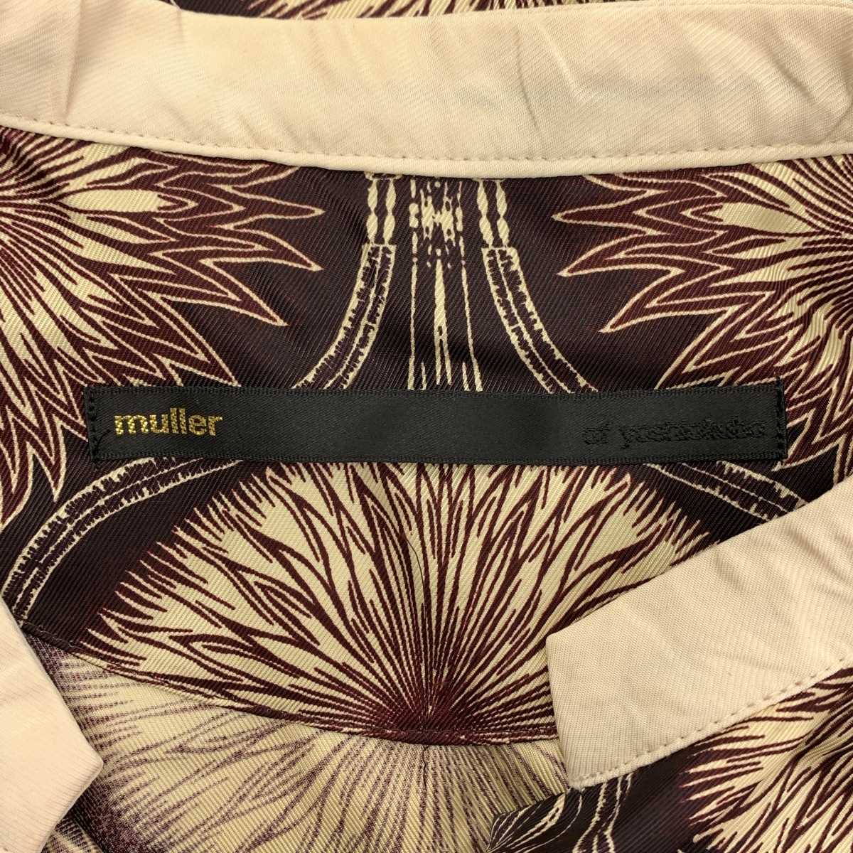 muller of yoshiokubo / ミュラーオブヨシオクボ GOURD TWILL TOP / 総柄  スタンドカラー シャツ ブラウス