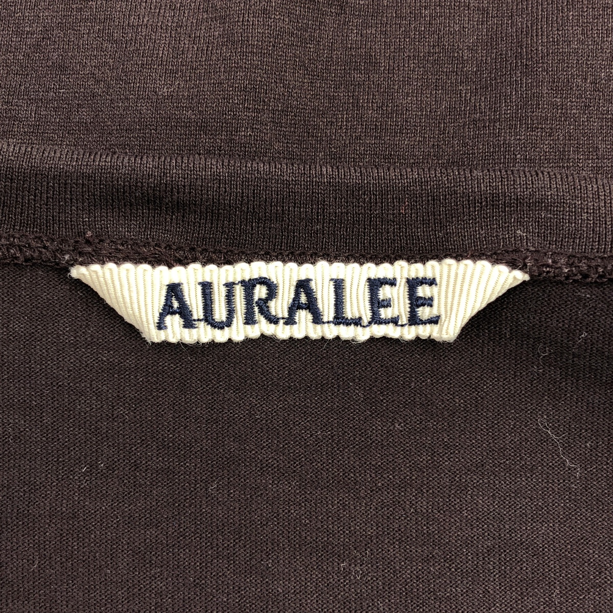 AURALEE / オーラリー ORGANIC COTTON HIGH GAUGE JERSEY BOAT NECK L/S TEE ボートネック クロップド Tシャツ