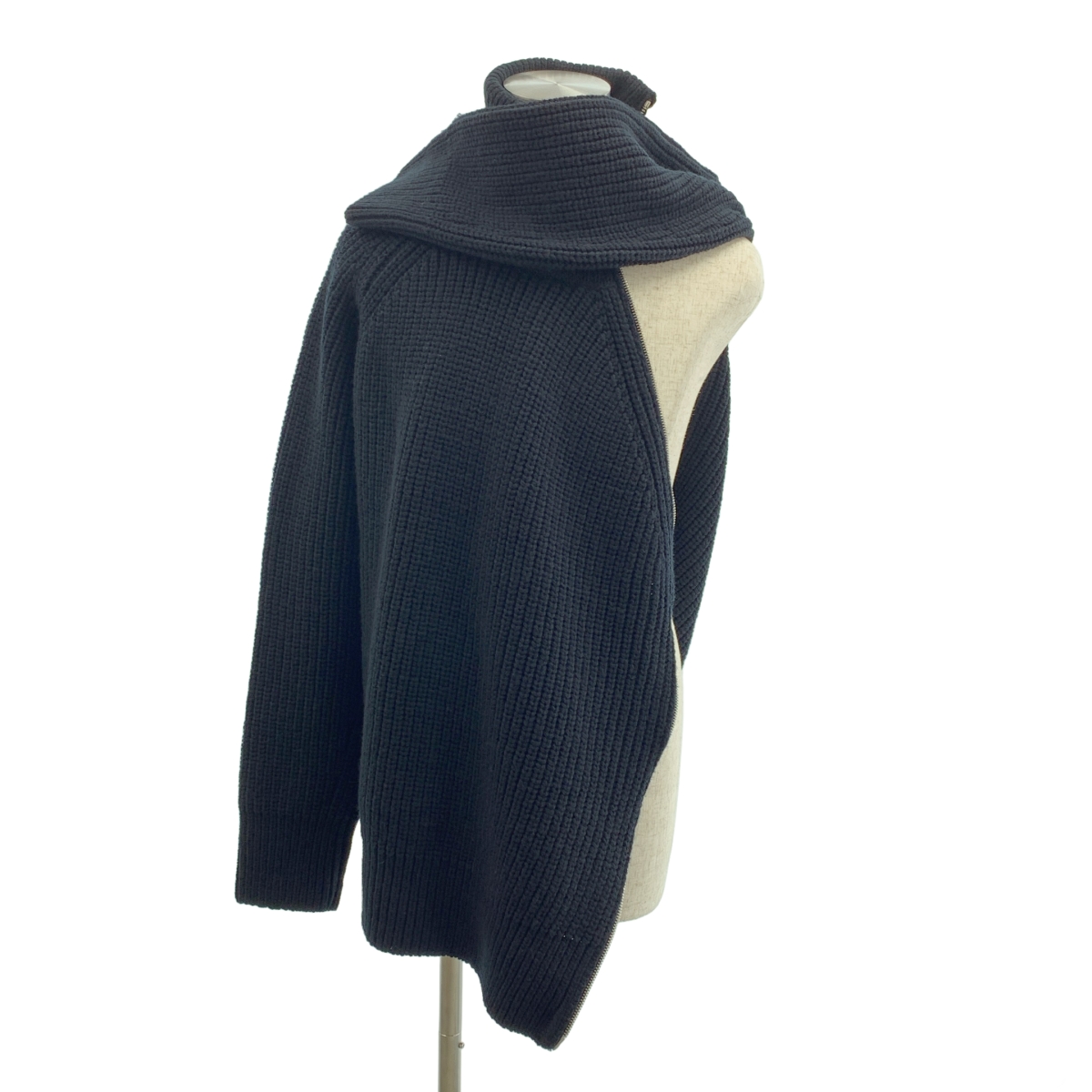 DRIES VAN NOTEN / ドリスヴァンノッテン SIDE ZIP MONTY M.K.SWEATER / ウール オーバーシルエット サイドジップ ハイネック ニット セーター
