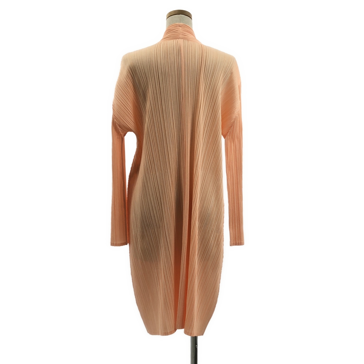 PLEATS PLEASE ISSEY MIYAKE / プリーツプリーズイッセイミヤケ ノーカラー ボタンレス ポケット付き ロングカーディガン コーディガン