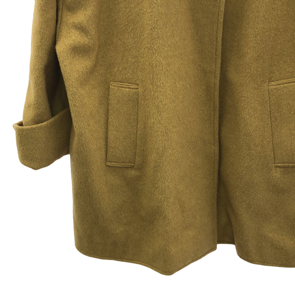 mizuiroind / ミズイロインド ウール ビッグカラー オーバーコート / 総裏地