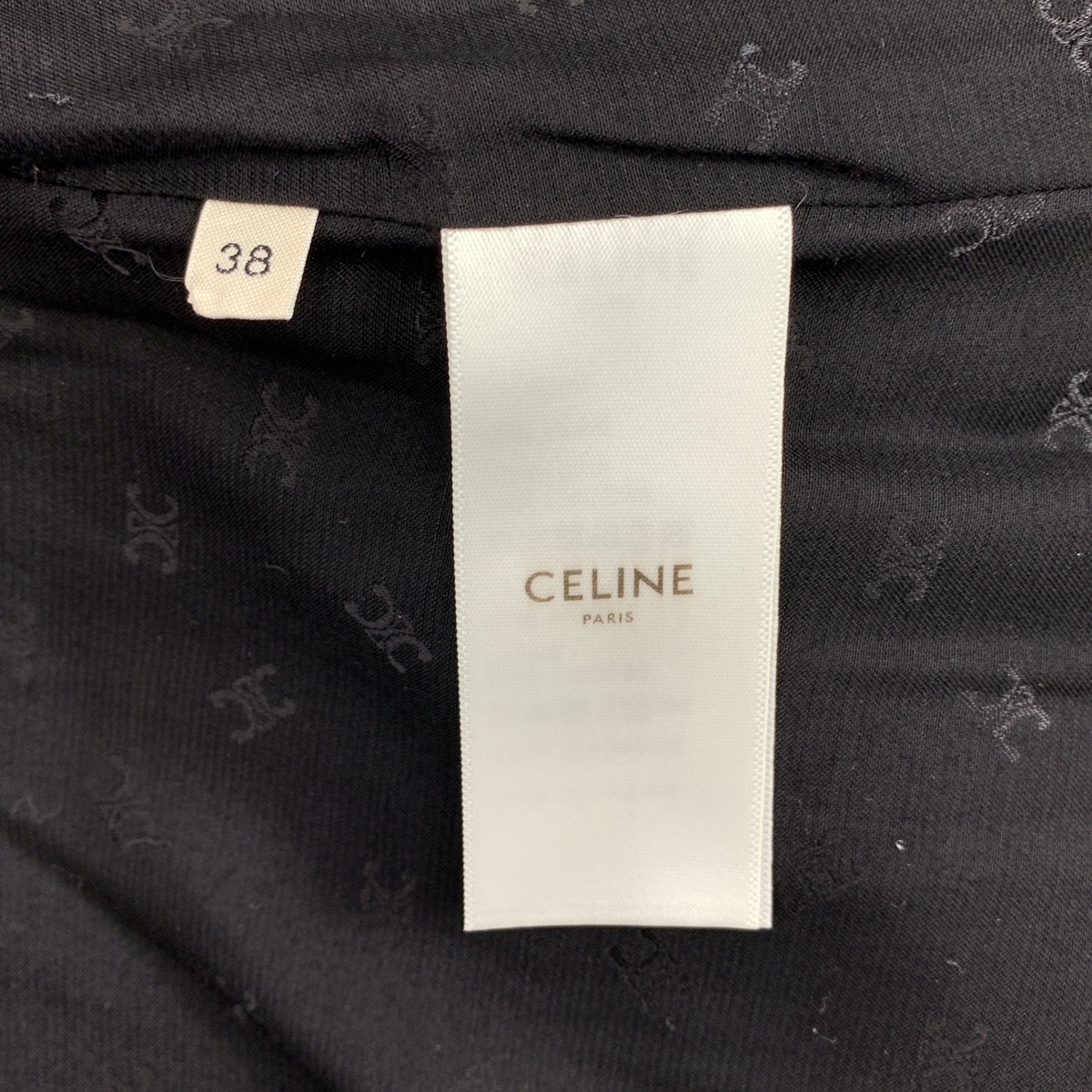 CELINE / セリーヌ ウール チェック プリーツ ロングスカート