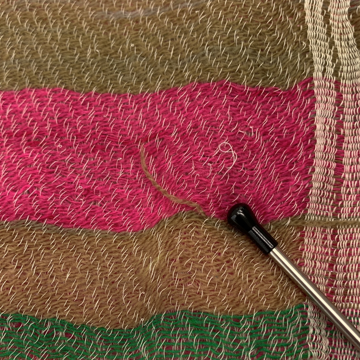 tamaki niime 玉木新雌 / タマキニイメ ウール コットン フリンジ チェック 大判 ストール