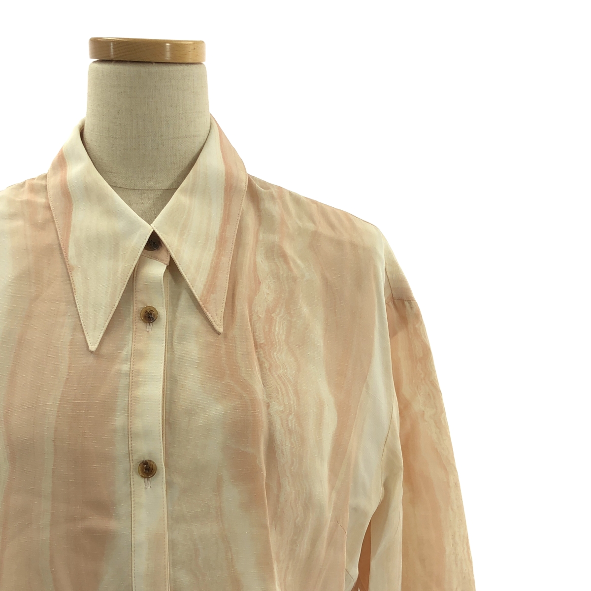 AKIRANAKA / アキラナカ Marble tiered dress マーブルプリント レイヤード シャツワンピース