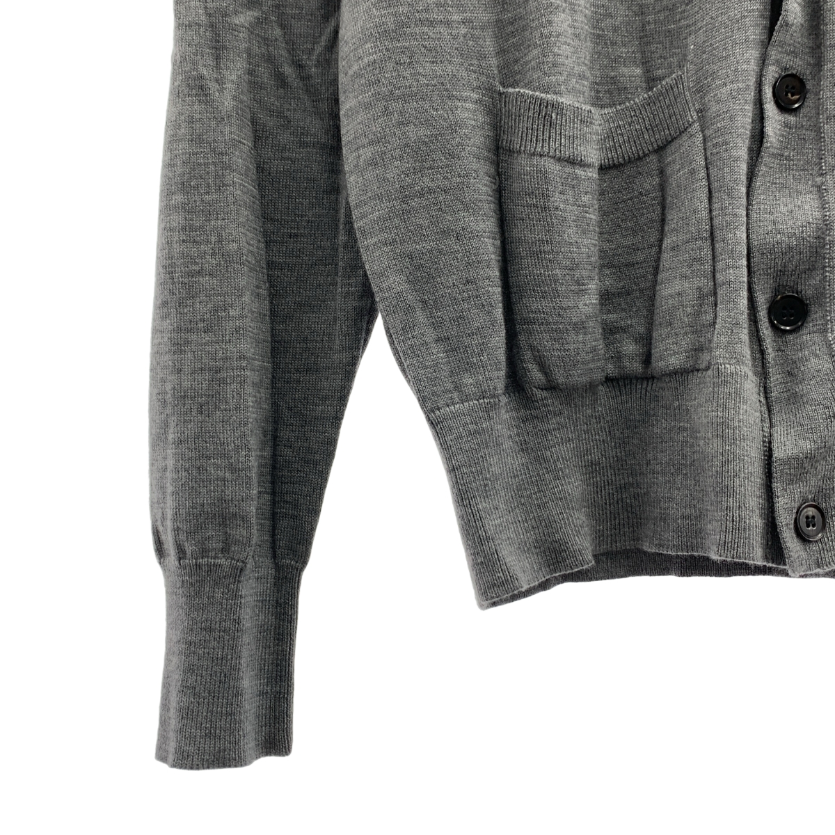 LAD BY DEMYLEE / ラッドバイデミリー × Rohn Herman / ロンハーマン別注 ウール エルボーパッチ ハイゲージ Vネック ニットカーディガン