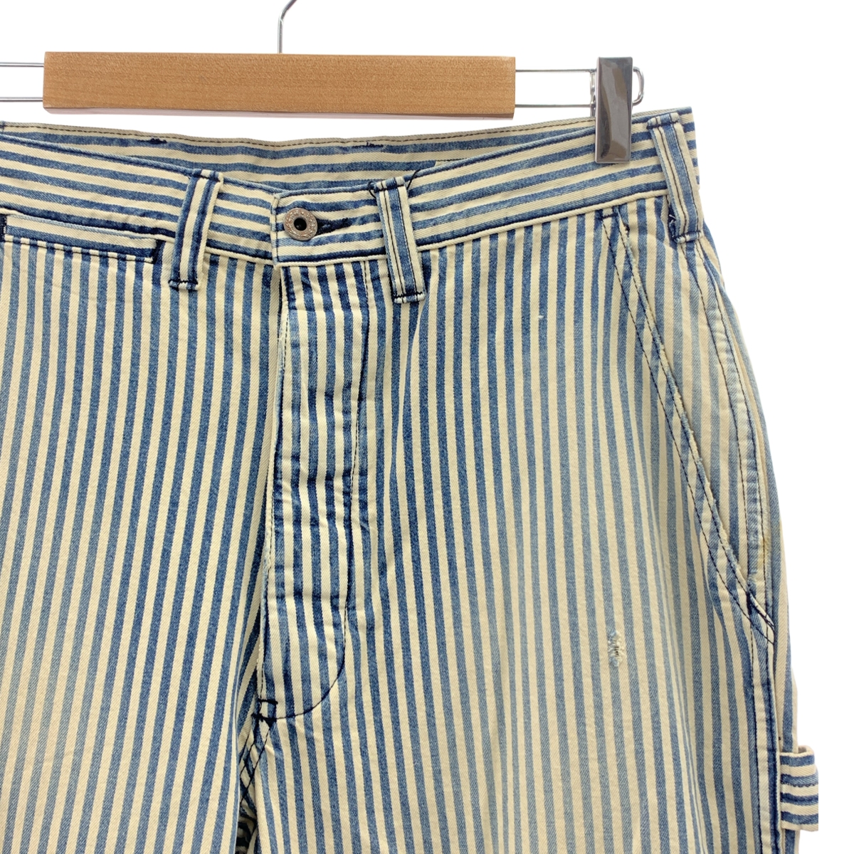 Ron Herman / ロンハーマン ダメージ加工 ストライプ デニム ペインターパンツ