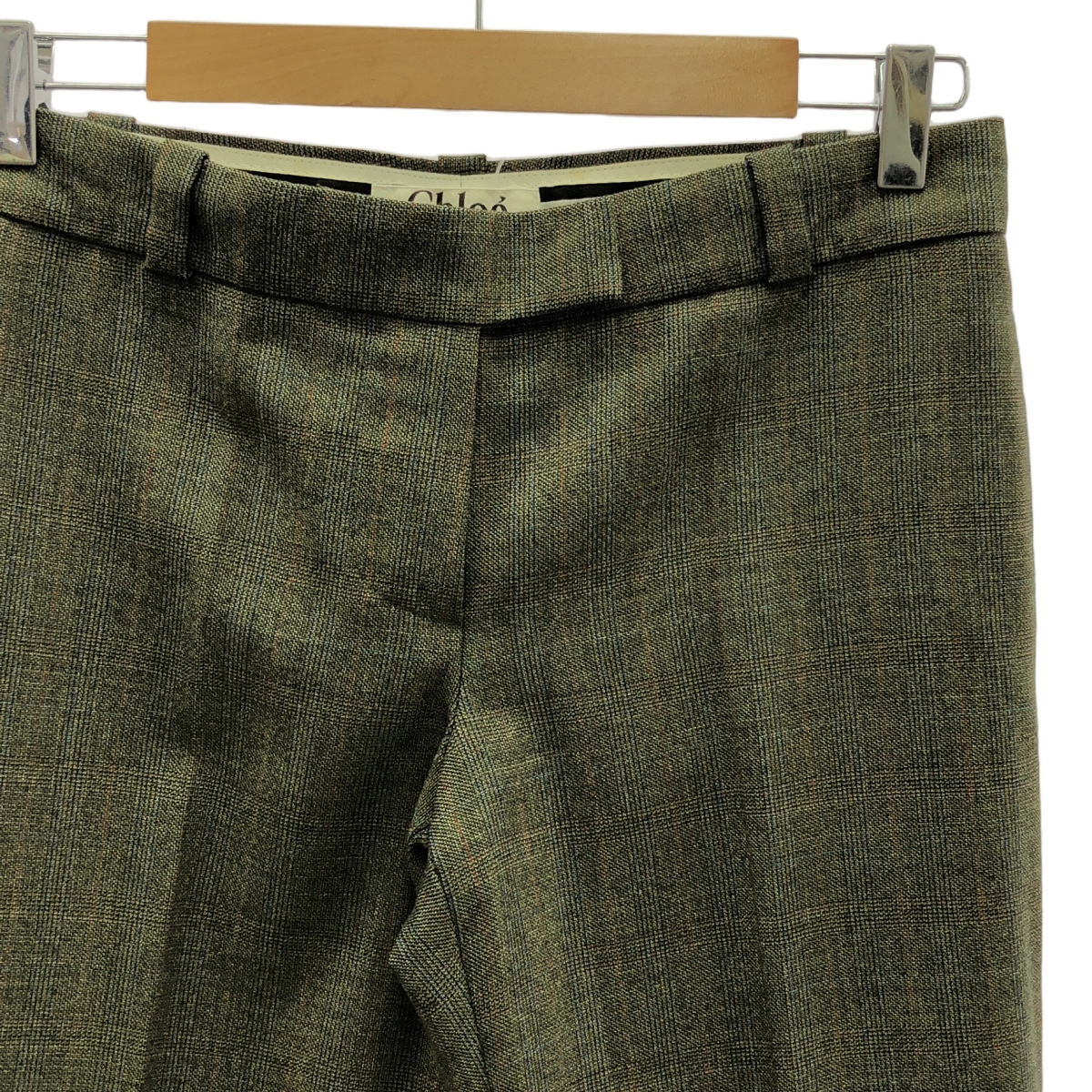 Chloe / クロエ ウール チェック スラックス パンツ