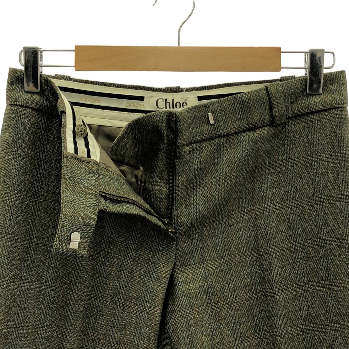 Chloe / クロエ ウール チェック スラックス パンツ