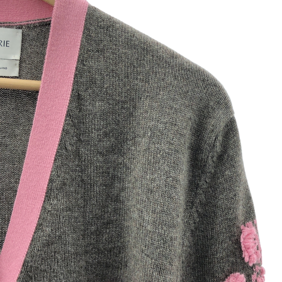 その他 カシミヤ ロゴ Vネック カーディガン