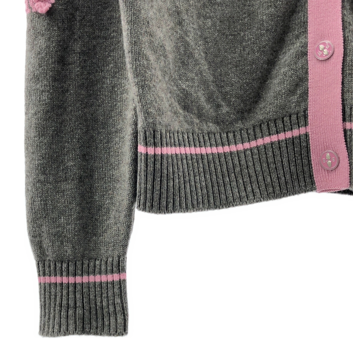 その他 カシミヤ ロゴ Vネック カーディガン