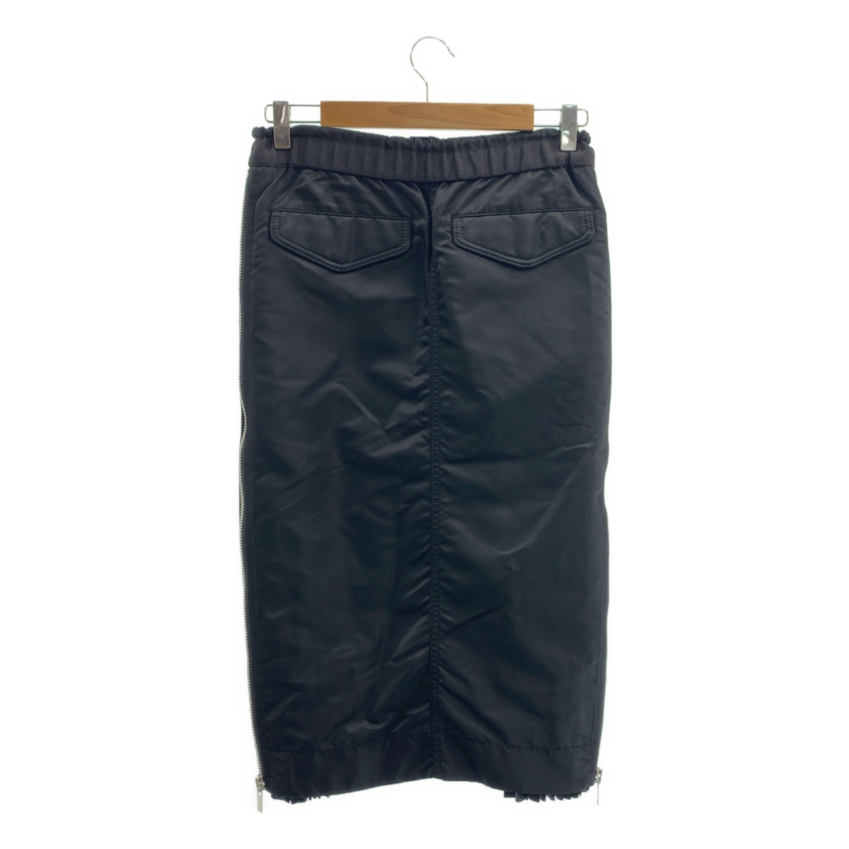 sacai / サカイ Nylon Twill Skirt サイドジップ プリーツ ロングスカート