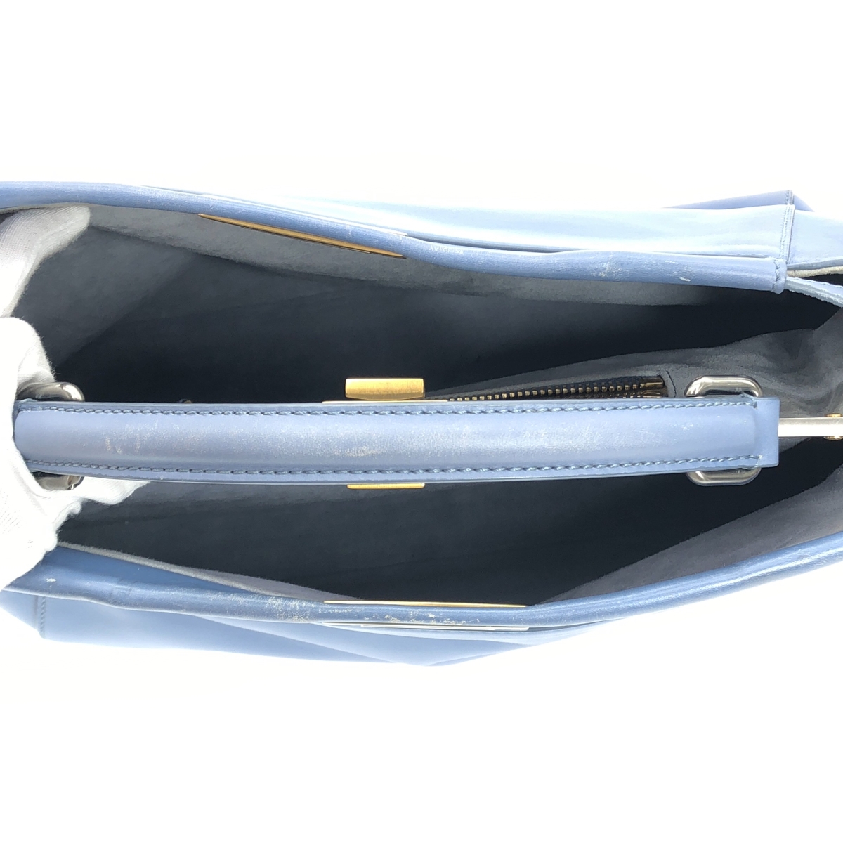 FENDI / フェンディ ピーカブー ラージ レザー ハンドバッグ