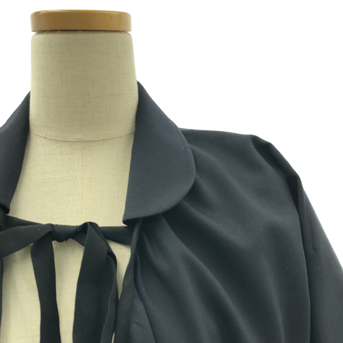 tricot COMME des GARCONS / トリココムデギャルソン 変形 丸襟 ギャザー ボリューム ワンピース