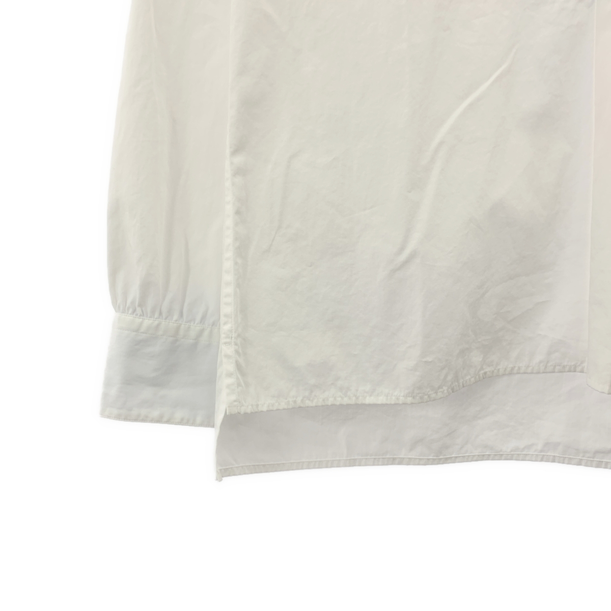 MARGARET HOWELL / マーガレットハウエル コットン ストライプ切替 バンドカラーシャツ