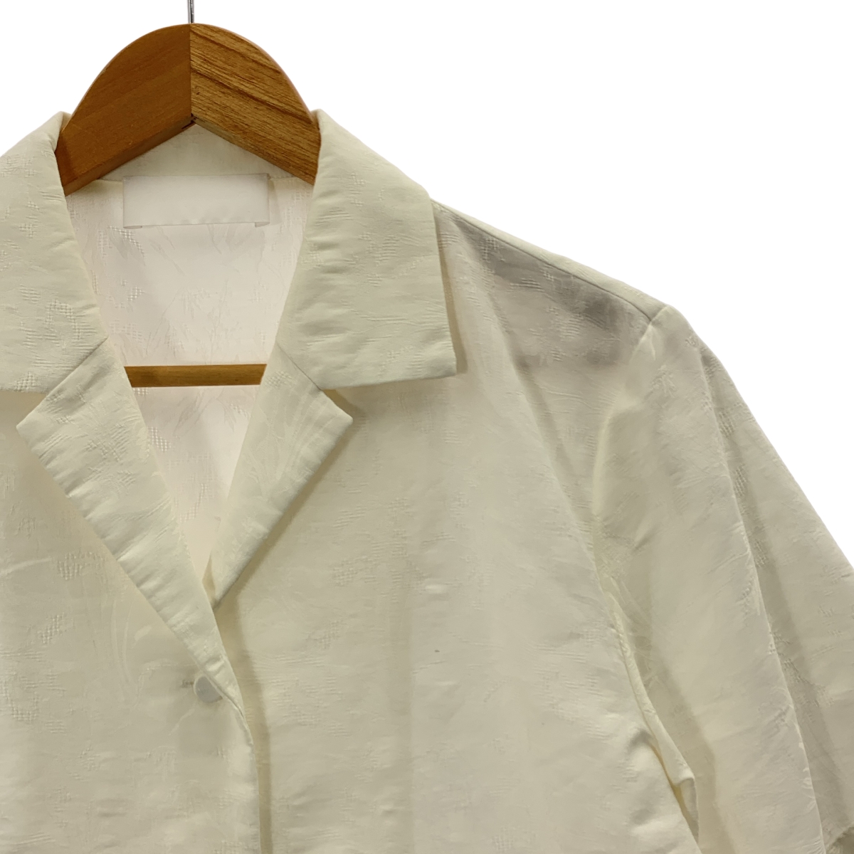 Mame Kurogouchi / マメクロゴウチ Floral Jacquard Open Collared Shirt オープンカラー シャツ