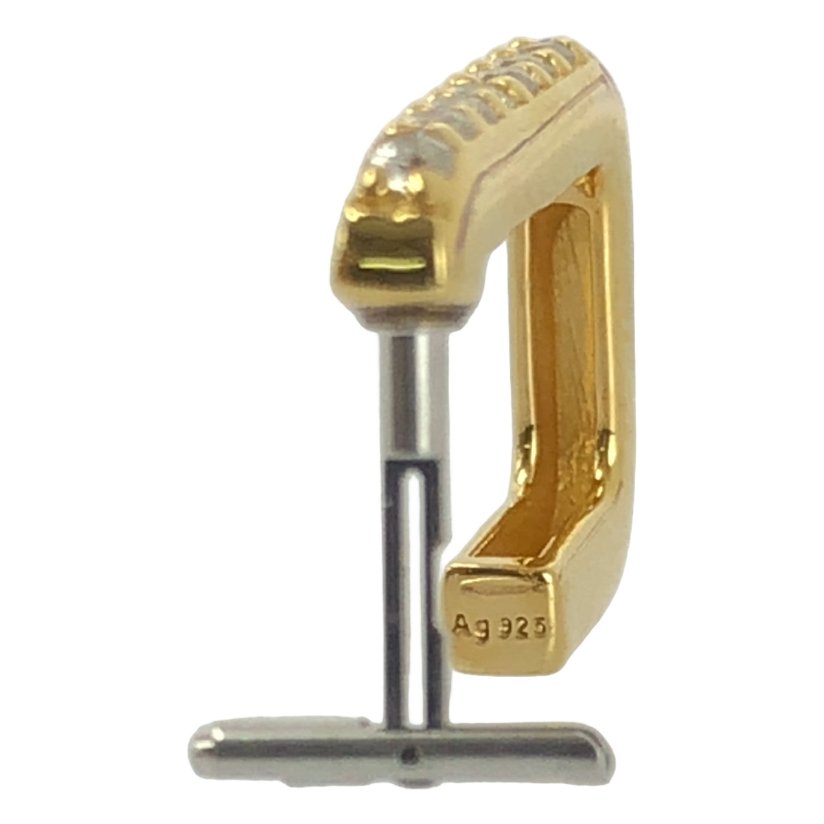 その他 Embrace Valerie Gold キュービックジルコニア キャッチレス ピアス 18K シルバー925 両耳用