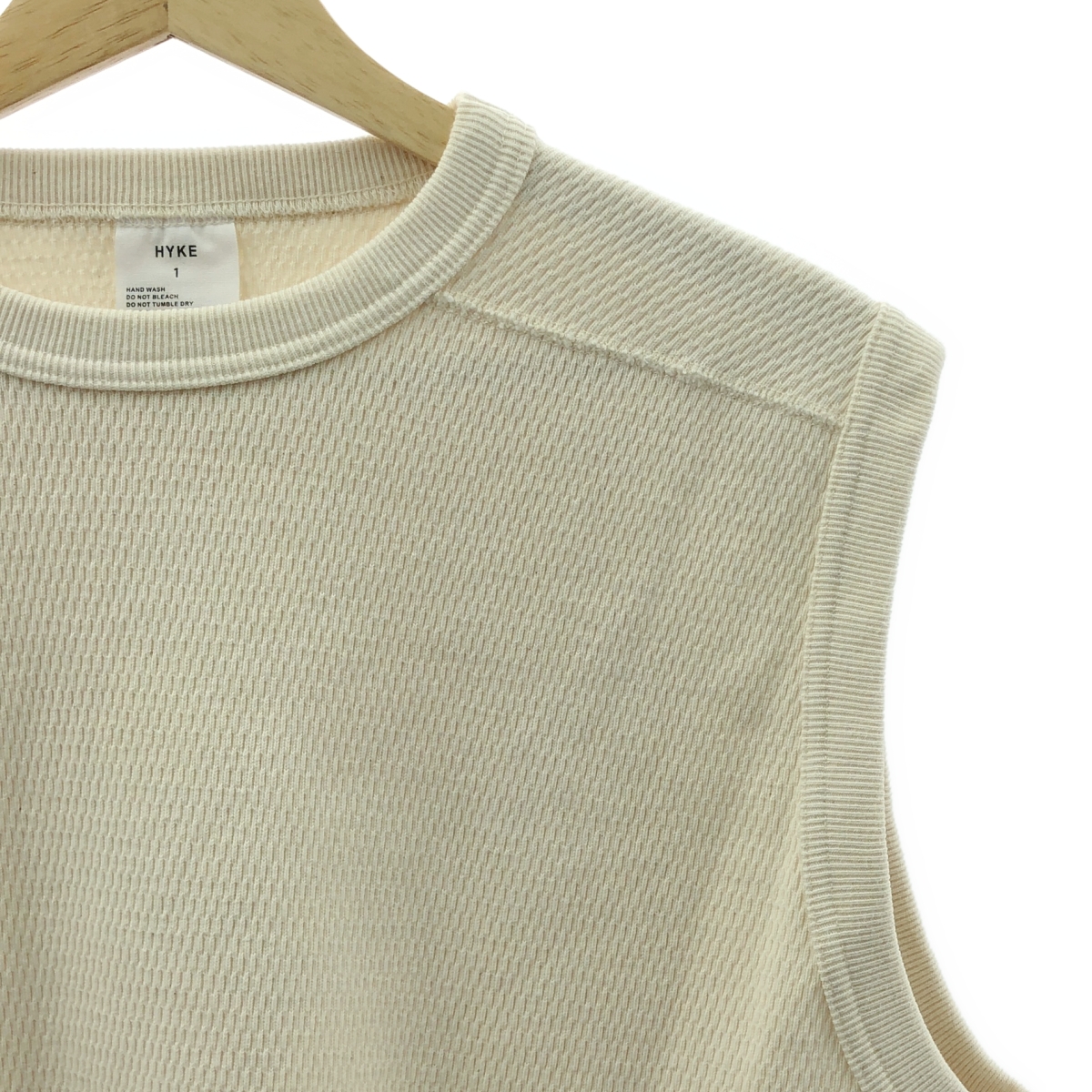 HYKE / ハイク ワッフル ノースリーブ カットソー